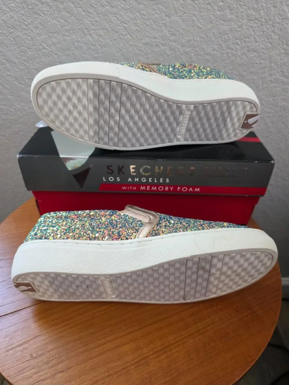 Skechers Street Los Angeles Goldie – Glitz & Bitz Slip-On Sneakers - Picture 6 of 9